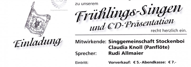 Frühjahrssingen und CD Präsentation